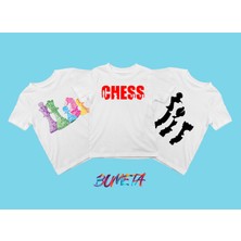 Bumeta Satranç Şah Mat Chess Baskılı Çocuk Tişört 3’lü Set