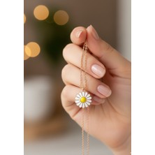 Çekirdek Jewelry 925 Ayar Gümüş Papatya Kolye