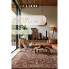 Nova Deco Mono Serisi Overdye Dijital Baskılı Makinede Yıkanabilir Modern Halı