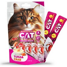 EuroCat Ozlstor Eurogold Cat Sıvı Kedi Ödülü Ton - Yengeç 5X15GR