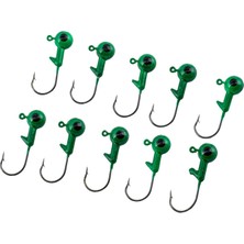 Savex Jighead - Zoka - Kurşunlu Olta Iğnesi - (Xh-A 02) - Yeşil - 21 gr - 10 Adet