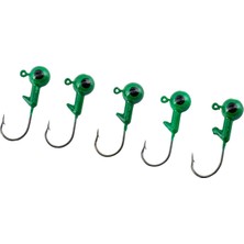 Savex Jighead - Zoka - Kurşunlu Olta Iğnesi - (Xh-A 02) - Yeşil - 21 gr - 5 Adet