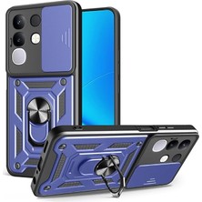 Wishora Store Vivo Y29 4g Kılıf Silikon Tank Standlı Kamera Korumalı Kılıf Lacivert