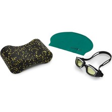 Wishora Store 3'lü Yetişkin Yüzme Seti (Pullbuoy+Havuz Bonesi+Yüzücü Gözlüğü)