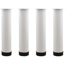 Wishora Store Ayarlanabilir Mobilya Kanepe Baza Koltuk Metal Destek Yükseltici Beyaz Ayağı Ayakları 25 cm 4 Adet