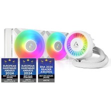 Wishora Store Liquid Freezer Iıı - 240 A-Rgb Intel/amd Uyumlu, 240MM Radyatörlü, 2X12CM P12 Pwm Fanlı, Sıvı Işlemci Soğutucu Beyaz (AR-ACFRE00150A)