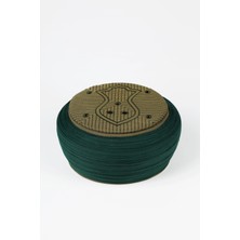 Sarıkhane Çocuk Namaz Sarığı - Yeşil Kumaş - Yeşil Takke - Yuvarlak Sarım - Nâli Şerif - 4 Metre