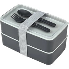 Wishora Store Life 4 Bölmeli Çatal Kaşıklı Plastik Beslenme Saklama Kutusu MIT1095