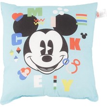 Wishora Store Disney Mickey Funny Lisanslı Karakter BASKILI%100 Pamuk Kırlent, Çok Renkli, 40X40 cm