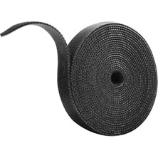 Wishora Store Cırt Cırt Sabitleyici Kablo Düzenleyici - 5 Metre x 1cm | Kolay Kullanım, Bahçe ve Ev Için Pratik Çözüm (Siyah)