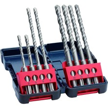 Wishora Store 2607019903 Sds-Plus-3-Spiral Matkap Ucu Için Darbeli Matkap, 8-Parçalı Set