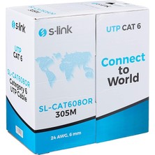 Wishora Store SL-CAT608OR Turuncu 305M Utp Cat6 Kablo