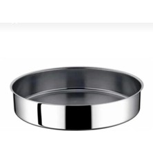 Wishora Store Çelik Yuvarlak Fırın Tepsisi, Baklava Börek Kebap Pişirme Kabı,paslanmaz Çelik Fırın Tepsisi Baklava Börek Kebab Tepsisi Yuvarlak Fırın Tepsi (38 Cm)