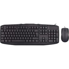 Wishora Store UN-796 Siyah USB Q Multimedia Klavye + Mouse Set