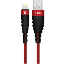 Wishora Store Swapp SW-C685 1.2m 3A Lightning Kırmızı Şarj Kablosu