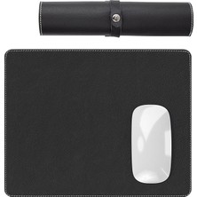 Wishora Store Navada - Gaming Oyuncu Gamer Hakiki Deri Mouse Pad, Deri Fare Altlığı, Hakiki Deri Ped, Dayanıklı Kaymaz Taban, Ofis Tipi Mouse Ped (Siyah)