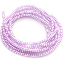 Wishora Store Şarj Aleti Kablosu Kablo Kordon Koruyucu Spiral Sarma Kılıf Koruma (Lazer Pembe)
