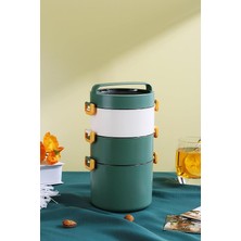 Wishora Store Lunch Box 3 Katlı Büyük Boy 1800 ml Ofis-Okul Için Yeni Nesil Sefer TASI-FFLBOX3KAT1800ML