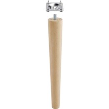 Wishora Store Ahşap Mobilya Koltuk Kanepe Sehpa Masa Ayağı Ayakları M8 Civatalı 25 cm + Bağlantı Aparatlı 8'li Set