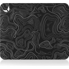 Wishora Store Gaming Oyuncu Gamer Mouse Pad, Kaymaz Taban Orta Boy Medium Ofis Tipi Mouse Ped, Fare Altlığı, Düz Masa Koruyucu Klavye Altı Mousepad, 27X23 cm (Topografi Siyah)