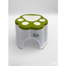 Wishora Store Mark Kids Kaydırmaz Tabanlı Çocuk Taburesi, Pati Desenli, Yeşil