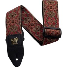 Wishora Store Ball Jacquard Weave Gitar Askısı Crimson Paisley Pattern