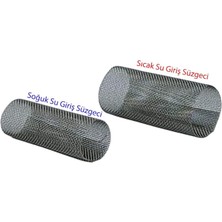 Wishora Store Uzun Tip Kombi Pislik Tutucu Filtresi 2 Li Takım (Sıcak + Soğuk Su) - Petek Kombi Bakımı Filtre Süzgeç Tamiri - Kombi Bağlantı Seti Tamir Süzgeci