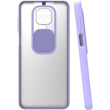 Wishora Store Xiaomi Redmi Note 9s Kılıf Silikon Kamera Korumalı Kapak Lila