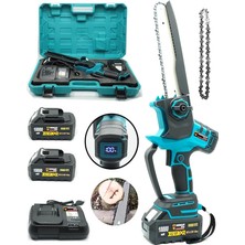 Wishora Store Germany Style Alman Dijital Gösterge Otomatik Yağlamalı Şarjlı El Testeresi Ağaç Odun Dal Kesme Budama