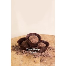 Wishora Store Hediye Sepeti Takribi 200 Adet Mini Boy Kahverengi Truff Çikolata Kağıdı, Lokum Kağıdı, Muffin Kek Kalıbı 30X20 mm Doğum Günü Parti Dekorasyonu Için