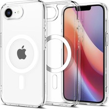 Wishora Store iPhone 16E Ince Magsafe Kılıf Ultra Hybrid Sararma Karşıtı Duraclear™ Hava Kanalı Teknolojisi™ Askeri Sınıf Koruma Magfit Clear White Şeffaf Kapak - ACS09139