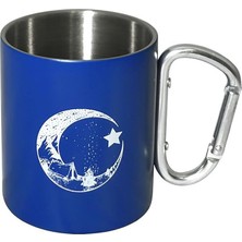 Wishora Store Karabinal Çelik Kupa Bardak, Dayanıklı Kamp Ekipmanları, Kamp Aksesuarları, Açık Hanana Sporları, Doğa Sporları, Yürüyüş, Sırt Çantasıyla Seyahat, Kamp Mutfağı, Kamp Malzemeleri, Mavi, Standart