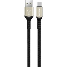 Wishora Store DLC5001 Usb-C Şarj ve Data Kablosu, Hızlı Şarj, 3A Yüksek Akım, 1 Metre, Dayanıklı Örgü Kablo (Usb-A Type-C, Siyah)