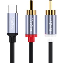 Wishora Store USB Type-C To 2 Rca Ses Kablosu 1.5 Metre