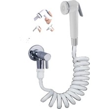 Wishora Store Spiral Taharet Matik ve Duş Seti (1.5 Metre Beyaz)