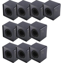 Wishora Store 10 Adet Mikrofon Işaretleme Bayrağı Mikrofon Istasyonu-Küp Görüşme Kutusu Stand Bayrakları Şekilli Tutucu Muhabir Enjeksiyonu, Siyah