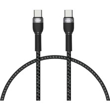 Wishora Store Shira Serisi Type-C To Type-C Pd Kablo 30CM, Siyah