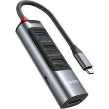 Wishora Store 5in1 3 Adet USB 3.0/1 Adet 100W Type-C ve 1 Adet 4K 30Hz HDMI Çıkışlı Hub Dönüştürücü