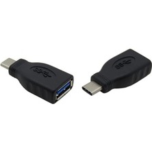 Wishora Store Type-C Hub To USB 3.0 Otg USB Dönüştürücü Plastik Siyah