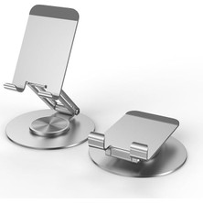 Wishora Store 360° Dönebilen Telefon Tutucu Katlanabilir Alüminyum Telefon Standı