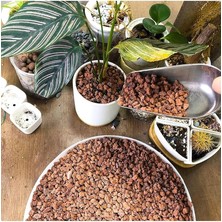 Wishora Store Kırmızı Pomza Taşı 3-8 mm 25 kg Volkanik Cürüf Ponza Lav Kırığı Lav Taşı