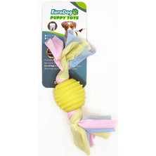 Ozlstor Eurodog Puppy Toys Sarı Tırtıklı Top Diş Kaş.oy.