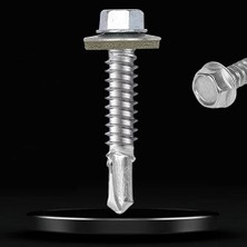 Wishora Store Trapez Çatı Vidası 5.5X32 mm Paket 100 Adet Matkap Uçlu Sac Akıllı Vida Çatı Panel Metal Ağaç Vidası