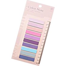 Wishora Store Post It 10 Renkli 200 Yaprak Şeffaf Yapışkan Not Kağıtları Sticky Notes Etiket Not Defteri Kitap Ayracı Gökkuşağı Serisi (Gül Kokusu)