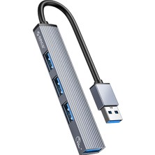 Wishora Store Usb-A To USB 3.0 Alüminyum Alaşım 4 Portlu Çoklayıcı Hub