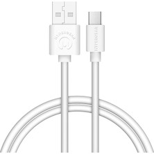 Wishora Store Micro USB Şarj ve Senkronizasyon Kablosu, Beyaz