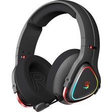 Wishora Store MR720 Siyah Rgb Şarjlı Kablosuz (Bluetooth+2.4g) & Kablolu Kullanım Mikrofonlu Oyuncu Gamer Kulaklığı (Pc, Telefon, Tablet, Ps5, Xbox, Nintendo ile Kullanım)