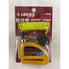 Wishora Store Locks 110 Db Sarı Alarmlı Disk Kilidi (Hatırlatıcı Kablo Hediye)