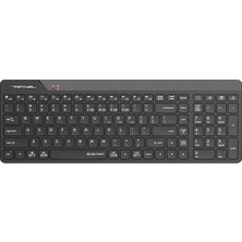 Wishora Store Tech FBK23 As Bluetooth+2.4ghz Kablosuz Q Türkçe Fn-Multimedya Sessiz Ultra Ince Özellikli Emoji Tuşlu ve Uyku Engelle Modlu Siyah Klavye