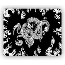 Wishora Store Esports Edition Mouse Pad 48X40 cm Gaming Oyuncu Mousepad (White Dragon, 48X40 cm (3mm Kalınlık))